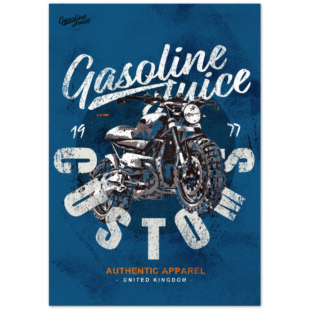 Gasoline Juice BMW German Monster Blue - Premium Semi-Glossy Paper Poster