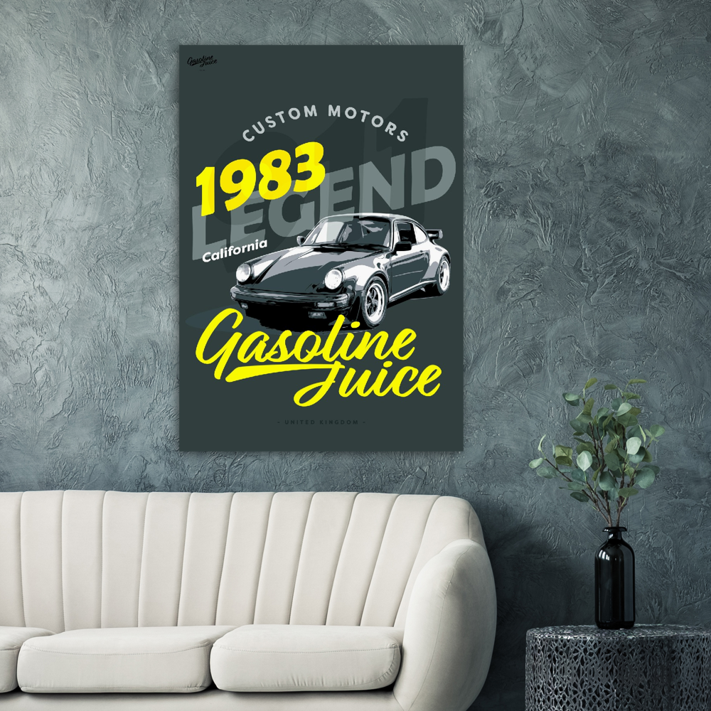 Gasoline Juice Porsche 911 Legend 1983 - Premium Semi-Glossy Paper Poster
