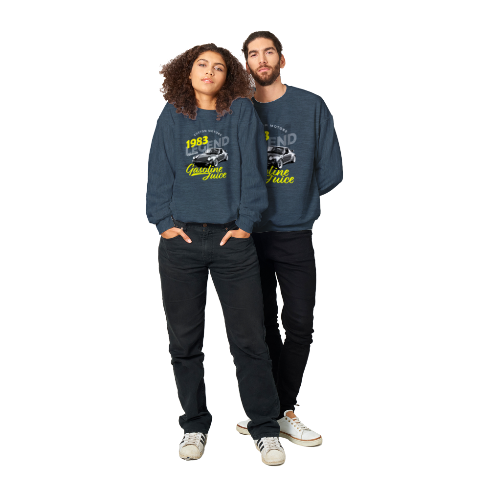 Classic Gasoline Porshe 911 LEGEND 1983 crew neck sweatshirt