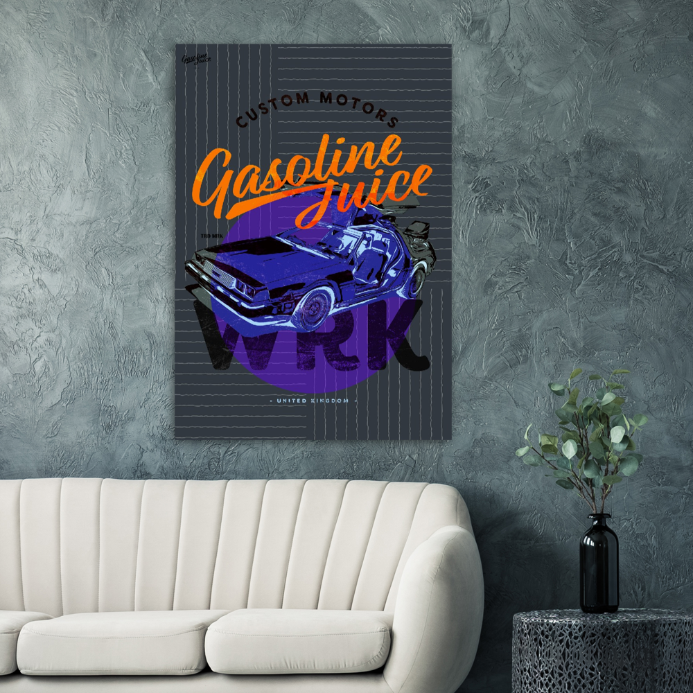 Gasoline Juice Delorean WRK Stripes - Premium Semi-Glossy Paper Poster