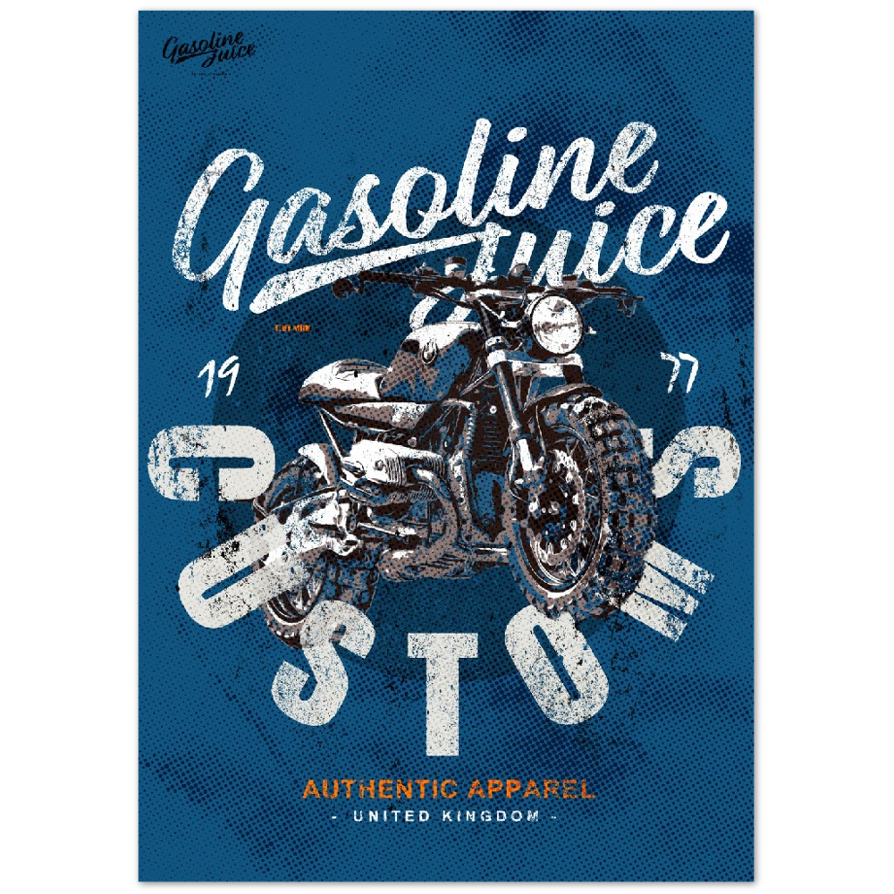 Gasoline Juice BMW German Monster Blue - Premium Semi-Glossy Paper Poster