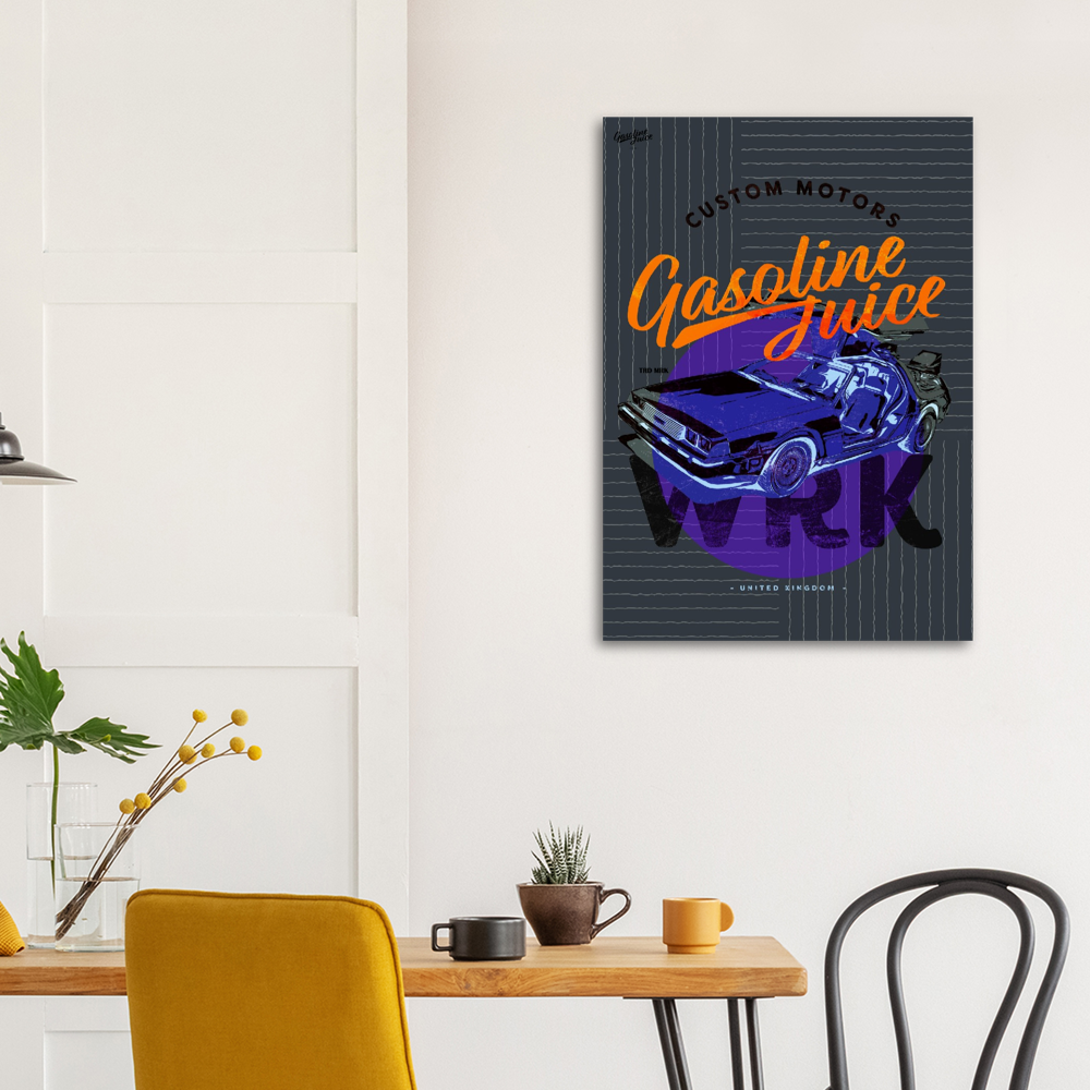 Gasoline Juice Delorean WRK Stripes - Premium Semi-Glossy Paper Poster