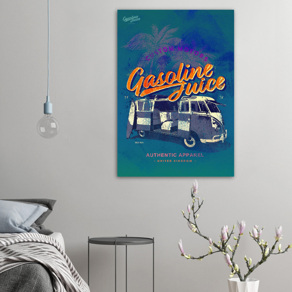 Gasoline Juice Classic VW Van - Premium Semi-Glossy Paper Poster