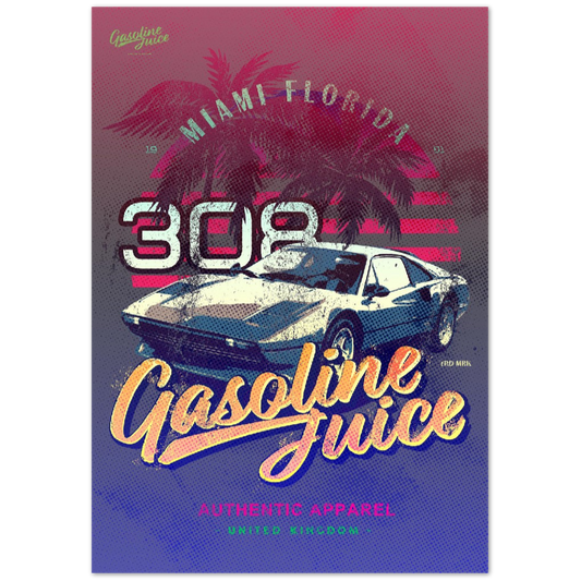 Classic Gasoline Juice 308 Miami - Premium Semi-Glossy Paper Poster
