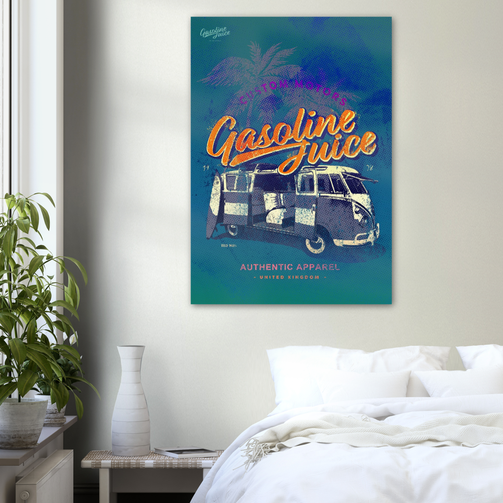 Gasoline Juice Classic VW Van - Premium Semi-Glossy Paper Poster