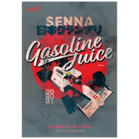 Classic Gasoline Juice A.Senna Japan - Premium Semi-Glossy Paper Poster