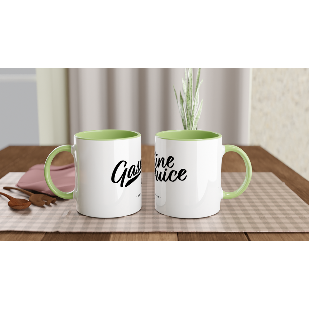 White Gasoline Juice 11oz Ceramic Mug