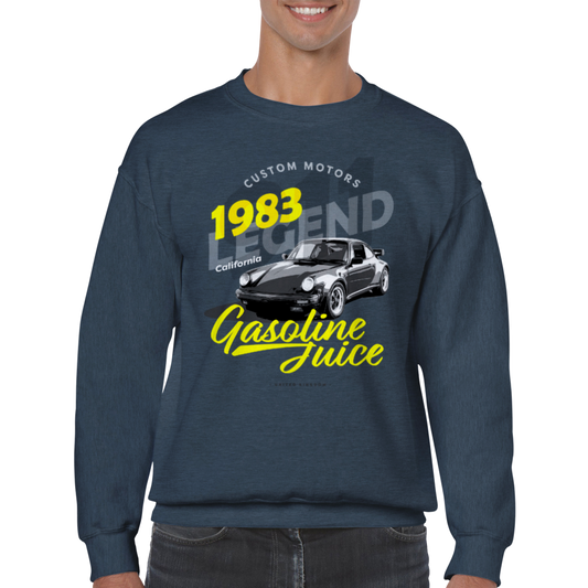 Classic Gasoline Porshe 911 LEGEND 1983 crew neck sweatshirt