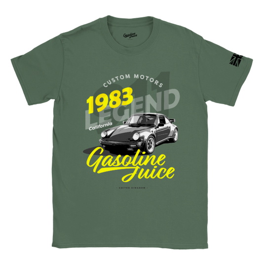 Our Classic Gasoline Porsche 911 LEGEND 1983 t-shirt
