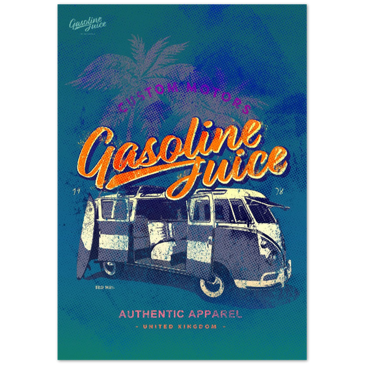 Gasoline Juice Classic VW Van - Premium Semi-Glossy Paper Poster