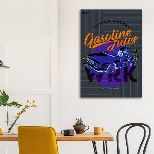 Gasoline Juice Delorean WRK Stripes - Premium Semi-Glossy Paper Poster